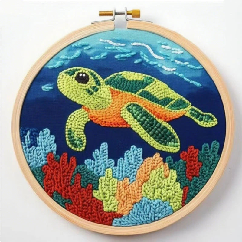 Cozy Critters DIY Punch Needle Embroidery Kit